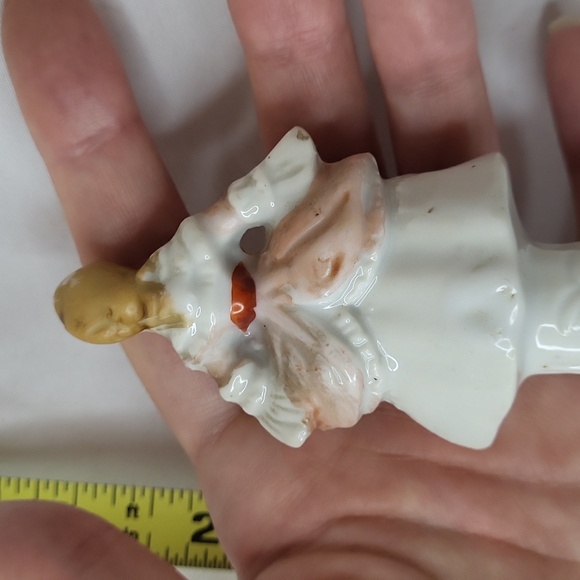 Vintage Victorian Woman Figurine Japan Porcelain Almost 4" - Picture 9 of 13